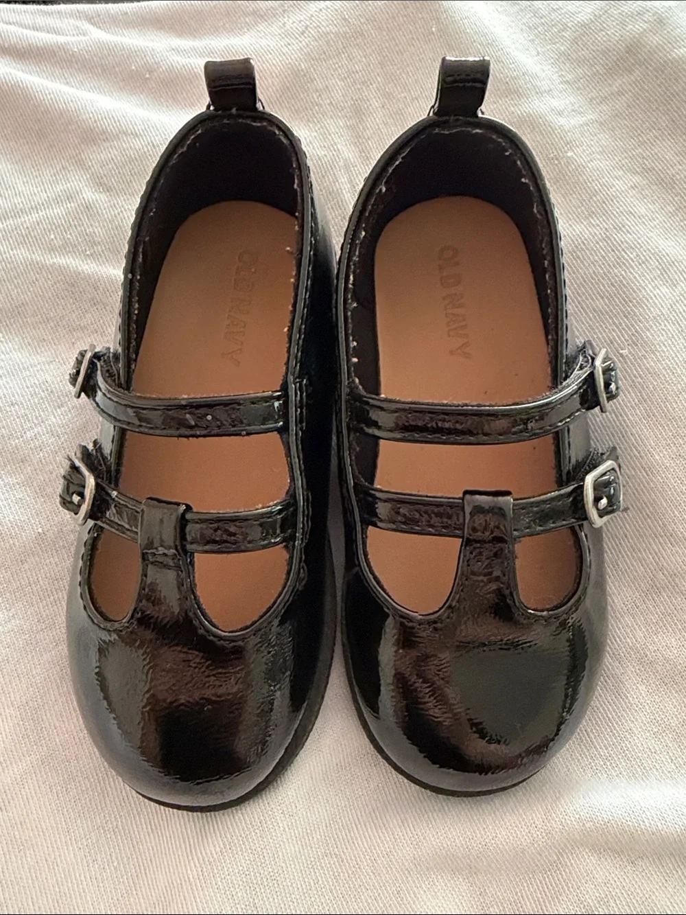 Old Navy Black Patent Double-Strap Mary Jane Shoes